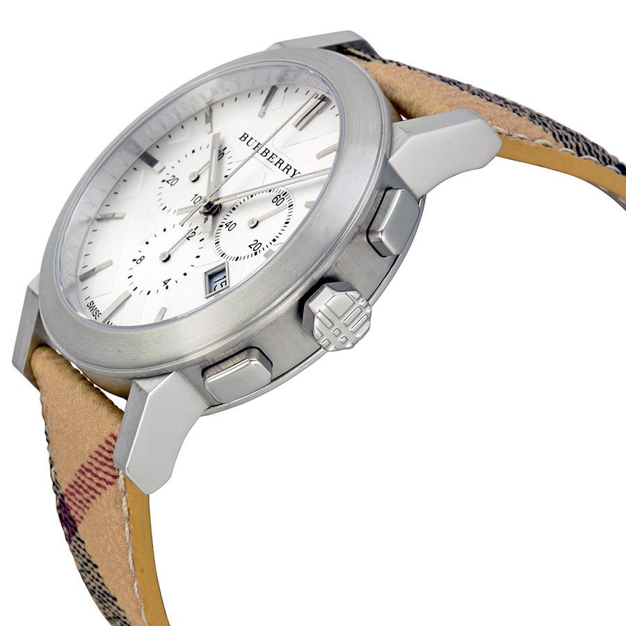 Burberry BU9360 Die City Silbernes Zifferblatt Herreuhr Burberry BU9360 Die City Silbernes Zifferblatt Herreuhr
